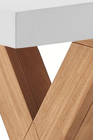 Table extensible Jolly - Blanc et naturel