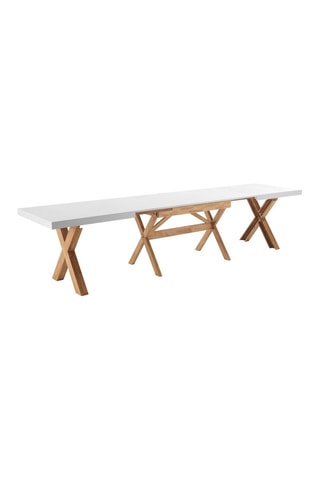 Table extensible Jolly - Blanc et naturel