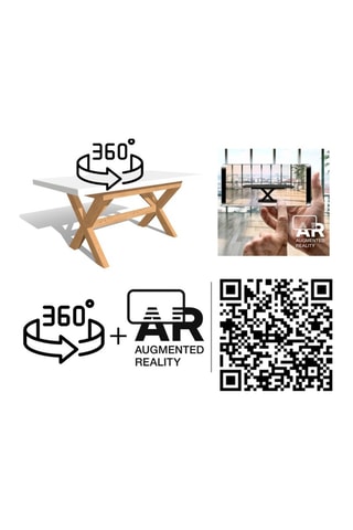 Table extensible Jolly - Blanc et naturel