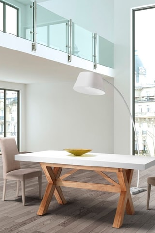 Table extensible Jolly - Blanc et naturel