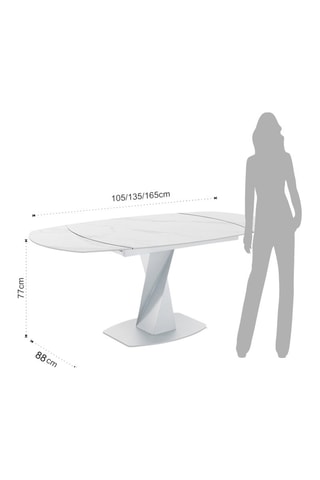 Table extensible Twisted Total - Blanc