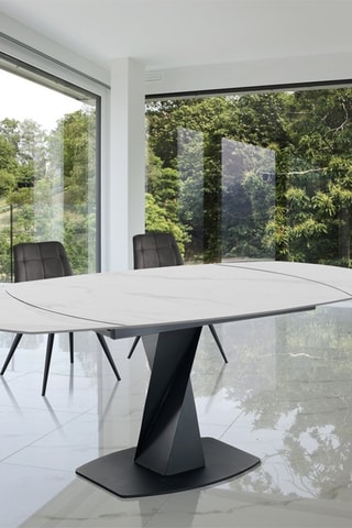 Table extensible Twisted - Blanc et noir