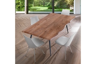 Table Nell-b - Imitation bois et noir
