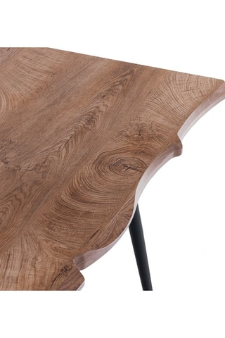 Table Nell-b - Imitation bois et noir