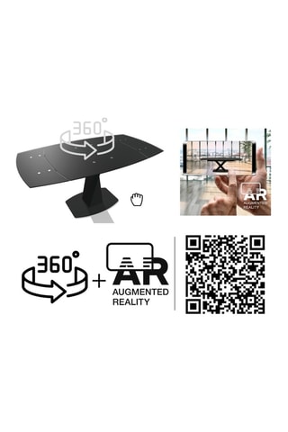 Table extensible Twisted - Noir