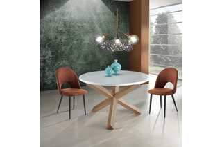 Table Frisia - Blanc et naturel