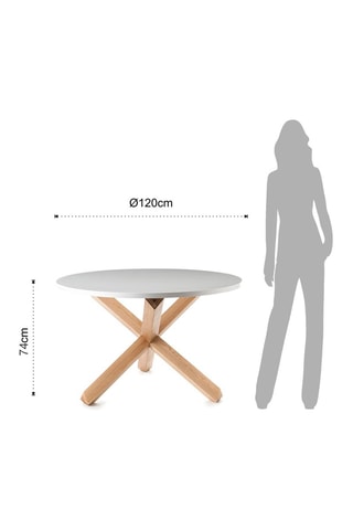 Table Frisia - Blanc et naturel