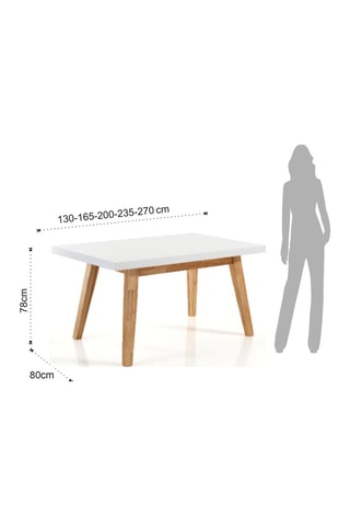 Table extensible Joker - Naturel et blanc