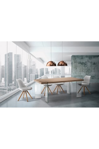 Table Waver - Naturel et transparent