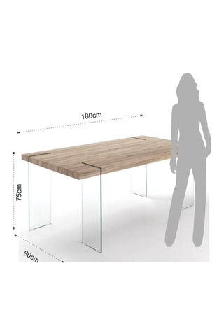 Table Waver - Naturel et transparent