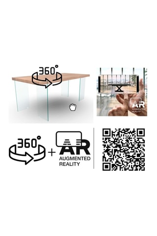 Table Waver - Naturel et transparent