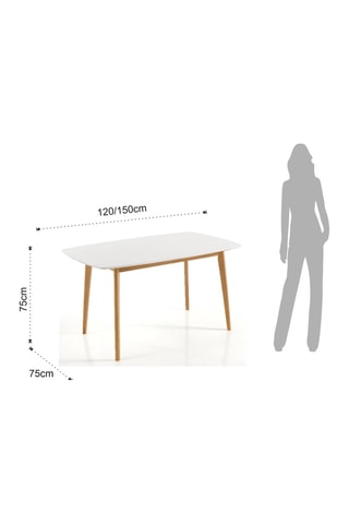Table extensible Still - Blanc et naturel