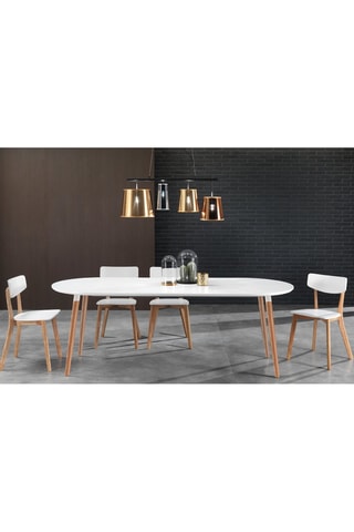Table extensible Ego - Blanc et naturel