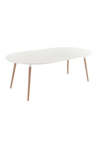 Table extensible Ego - Blanc et naturel