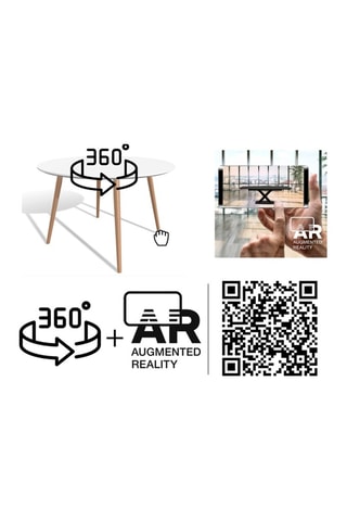 Table extensible Ego - Blanc et naturel