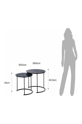 2 tables gigognes - Noir