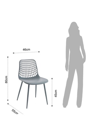 4 chaises Nairobi - Gris