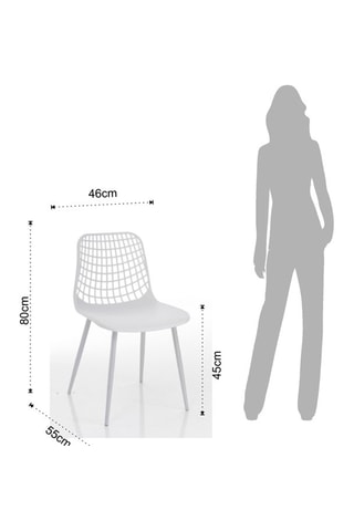 4 chaises Nairobi - Blanc