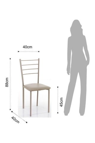 4 chaises Just - Taupe