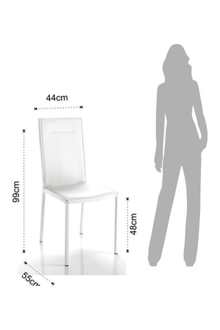 2 chaises Camy - Blanc