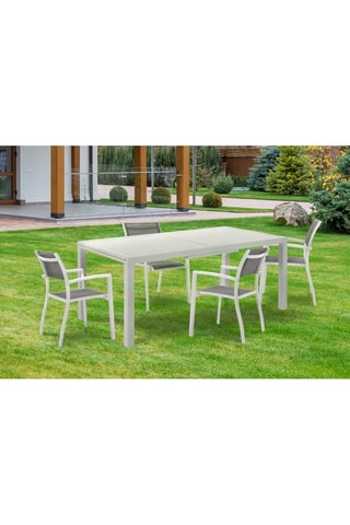 2 chaises empilables Nydri - Blanc et gris