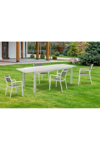 2 chaises empilables Nydri - Blanc et gris
