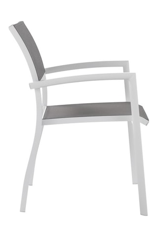 2 chaises empilables Nydri - Blanc et gris