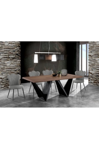 4 chaises Charlotte Old - Gris