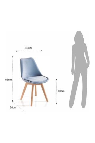 4 chaises Kiki - Bleu