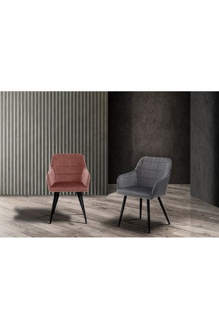 2 chaises Denver - Pêche et noir