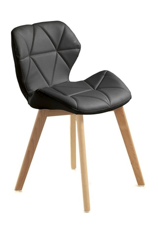 2 chaises New Kemi-A - Noir et naturel
