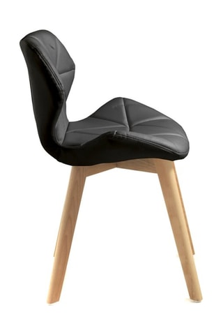 2 chaises New Kemi-A - Noir et naturel