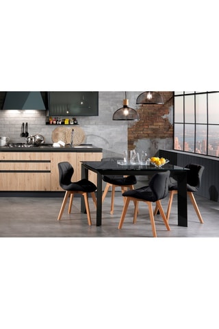 2 chaises New Kemi-A - Noir et naturel