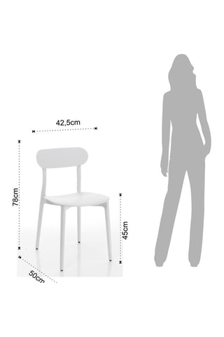 4 chaises Stoccolma - Blanc