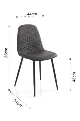 4 chaises Gale - Gris