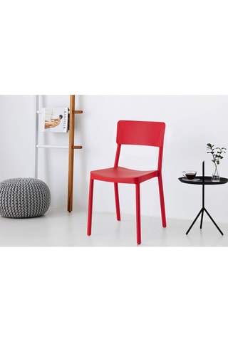 4 chaises Anja - 
Rouge