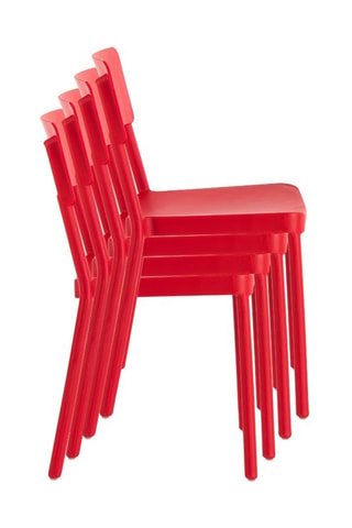4 chaises Anja - 
Rouge