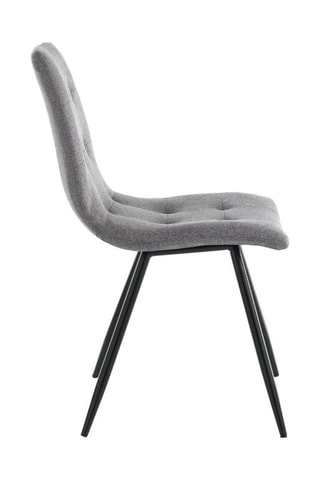2 chaises Tania - Gris et noir