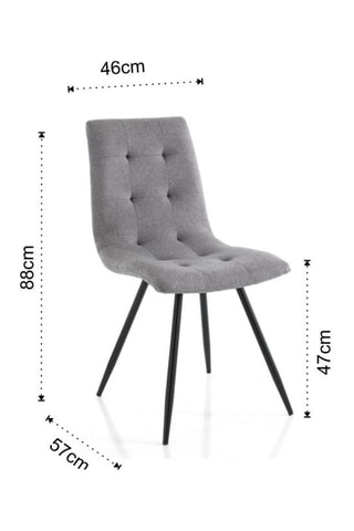 2 chaises Tania - Gris et noir