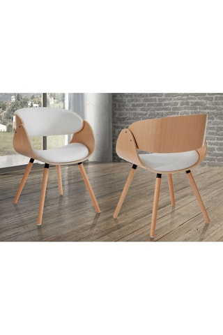 Chaise Visby Evo - Naturel et blanc
