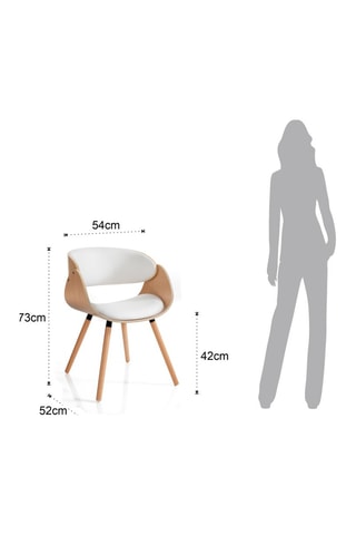 Chaise Visby Evo - Naturel et blanc