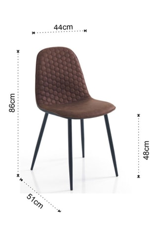 4 chaises Gale - Marron
