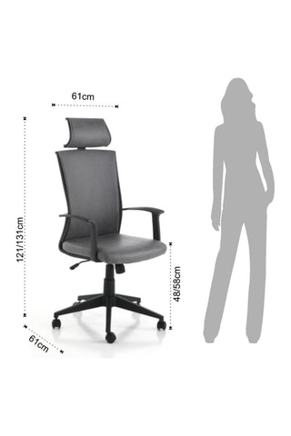 Fauteuil de bureau Ontario - Gris et noir