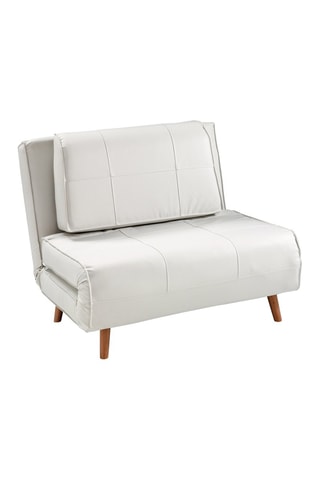 Fauteuil convertible Shift - Blanc et naturel