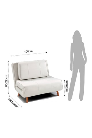 Fauteuil convertible Shift - Blanc et naturel