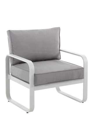 Fauteuil Ischia - Gris et blanc