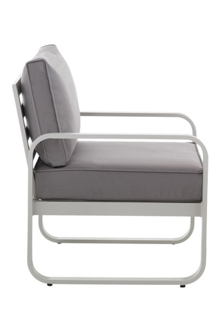 Fauteuil Ischia - Gris et blanc