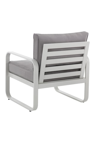 Fauteuil Ischia - Gris et blanc