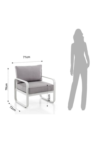 Fauteuil Ischia - Gris et blanc