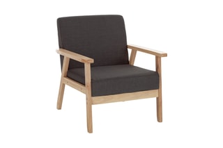 Fauteuil Teresa - Naturel et gris foncé